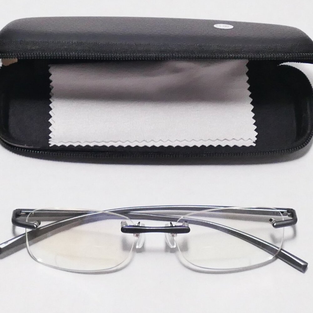 Lightweight Rimless Reading Glasses Add Power 1.0
